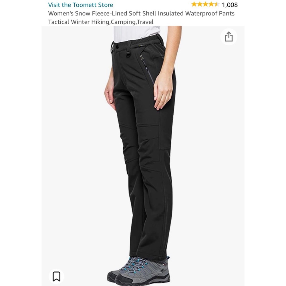 Snow Fleece-Lined Soft Shell Insulated Waterproof hiking Pants BRAND NEW no tags